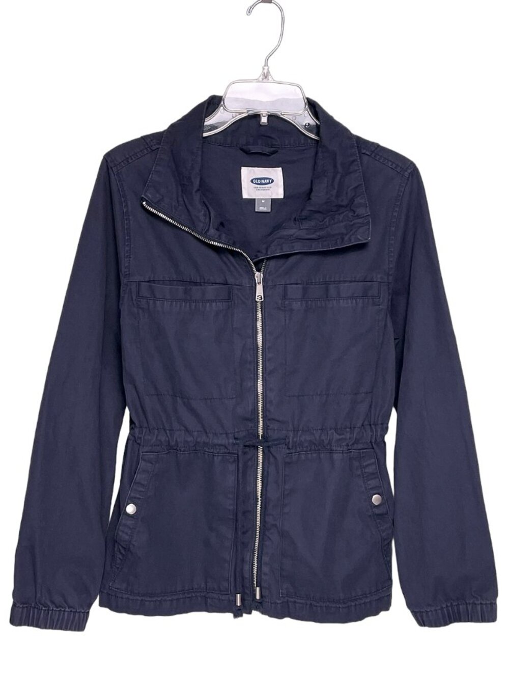 Old Navy Women's Cotton Twill Field Utility Jacket Classic Navy M